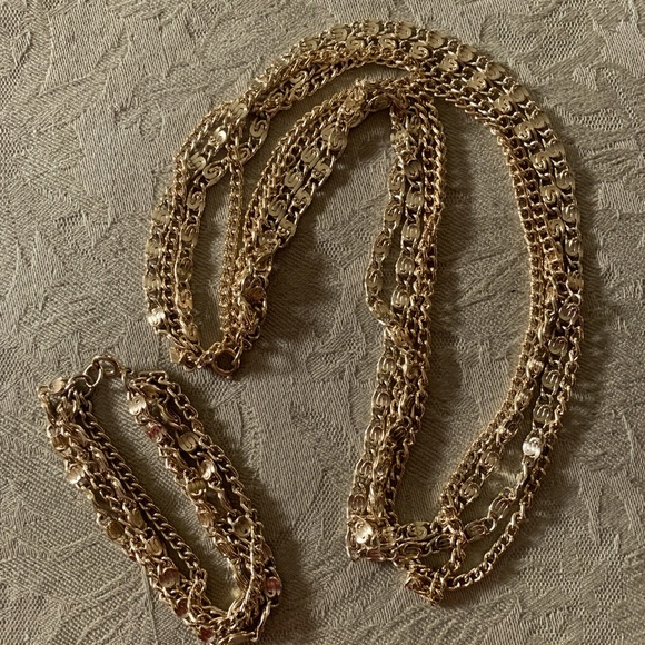 Sarah Coventry “Four Dimensions” Necklace/Bracelet Set - Picture 1 of 5